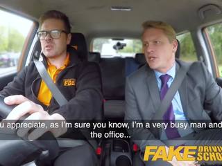 Fake Driving School hard up boss plays with alluring blonde employee Tanya Virago