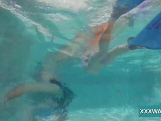 Splendid Brunette streetwalker Candy Swims Underwater, dirty clip 32