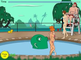 Tentacoli mostro molests donne a piscina 3