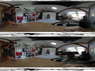 Ωραίος βικτώρια pure 3d vr 360 πίσω από την σκηνή από φωτογράφηση προτού dildo masturb