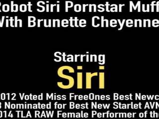 X rated film Robot Siri Pornstar Muff Dives with Brunette Cheyenne!
