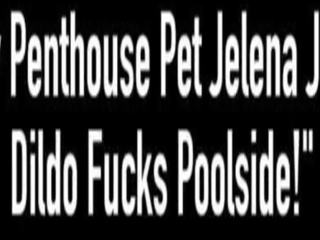 Hot penthouse pet jelena jensen dildo fucks poolside!