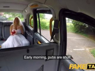 Fejka taxi stor sexig tara spades creampied på henne bröllop dag