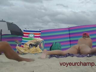 A taste of my partner Nude Beach MILF Mrs Brooks Voyeur POV 8