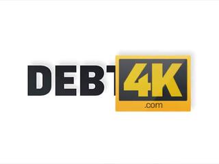 DEBT4K. Unemployed brunette has debts that's why she undresses