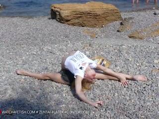 Day at the Sea with Contortion Star Tatjana: Free sex clip 7d