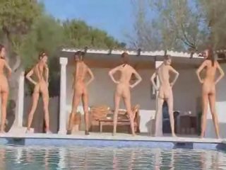 Seven naked girls like an army video