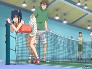 Ένα randy τένις πρακτική