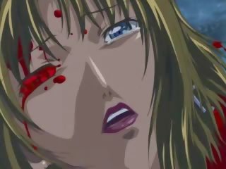 Amazing Hentai cartoons seductress busty chick fucking with blood