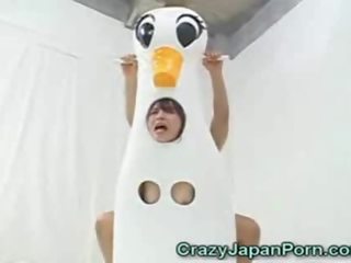 Японська duck молодий жінка facialed!