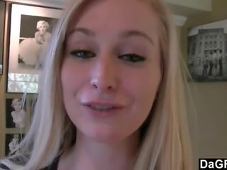 Blonde teen hardcore fucked and a nice facial at hotel show