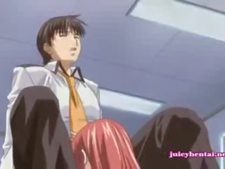 Anime feature with huge breasts gets masturbated